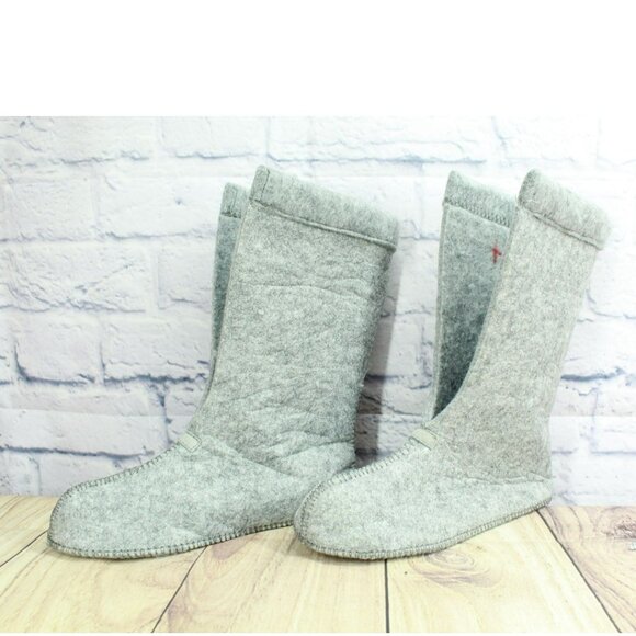 LL Bean Gray Wool Warm Replacement Boot Liner Inserts Size 6 - Picture 2 of 9